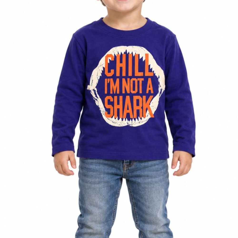 🔥 5 for $30 🔥The Children’s Place “Chill I’m not a Shark” Long Sleeve Tee | 3T